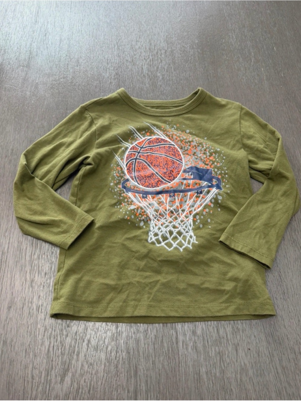 The Children's Place Olive Green Long-Sleeve Basketball Tee